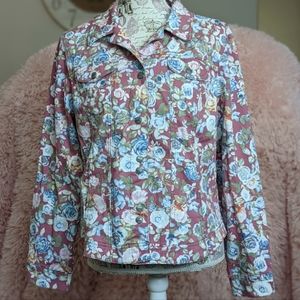 Live A Little Floral Jean Jacket